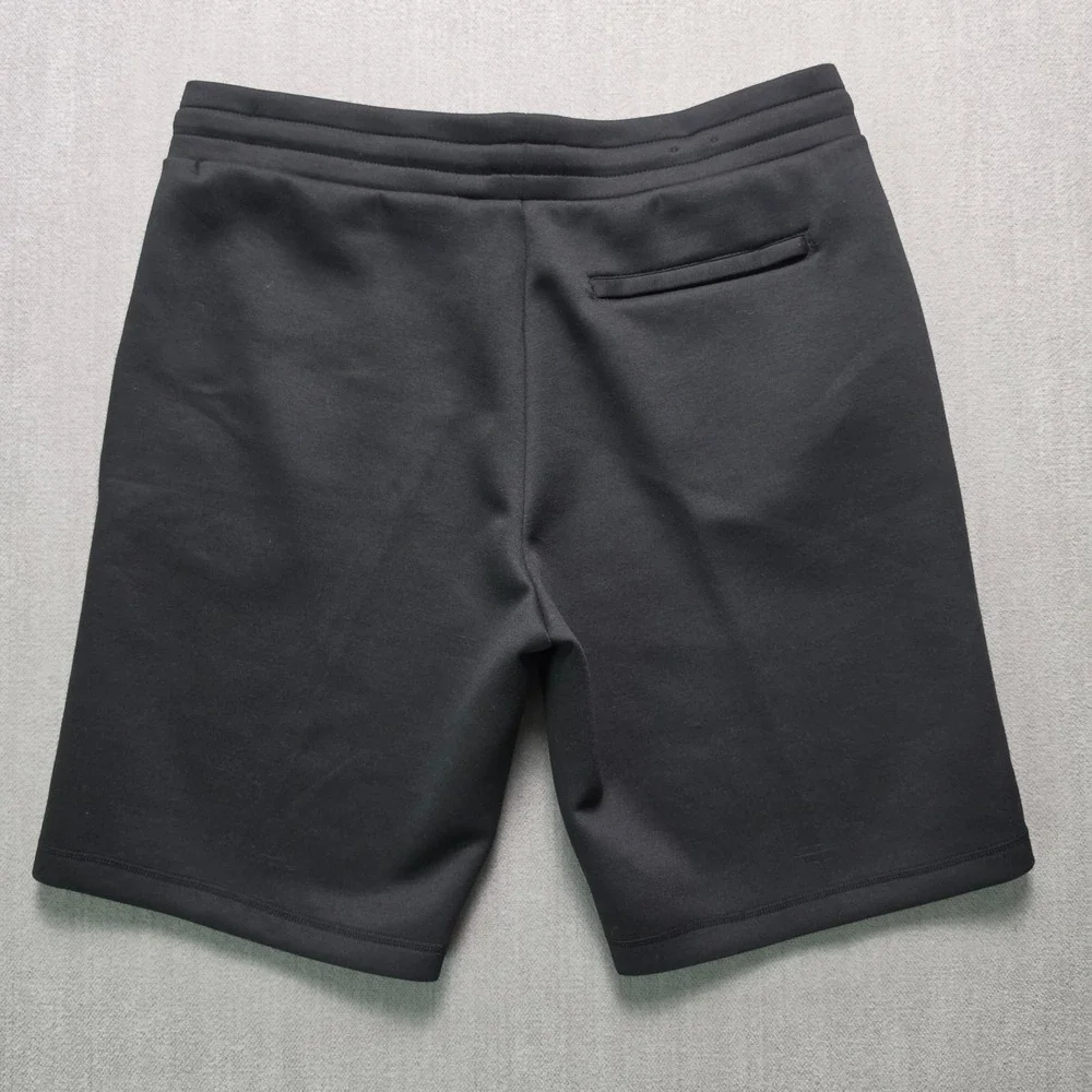 32 Degrees Tech Fleece Shorts Mens L Black Drawstring Lounge Gym Athleisure